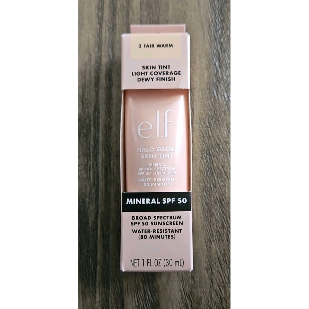 e.l.f. Skin Tint Light Coverage Dewy Finish – 2 Fair Warm SPF 50 – 1 oz | NEW